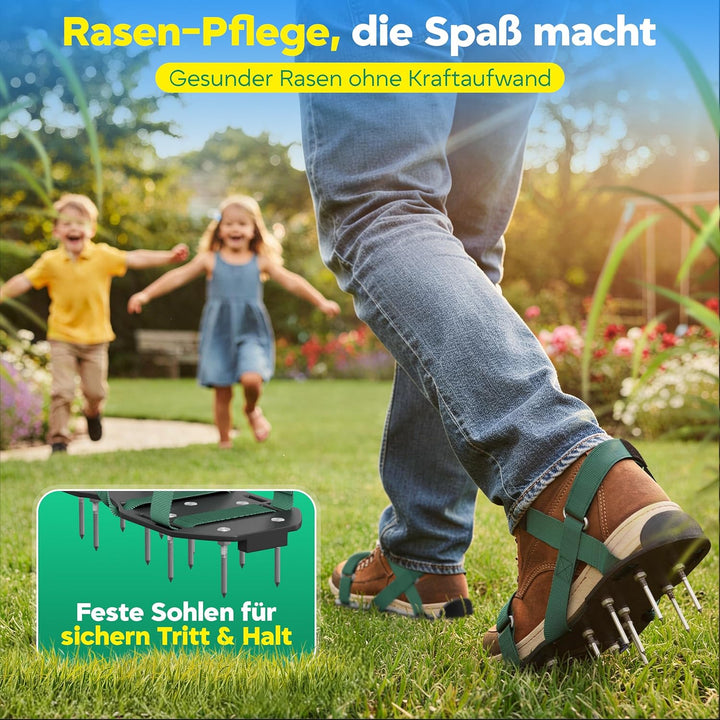 Caveon® Premium Nagelschuhe – Rasenbelüfter & Estrichschuhe mit Klettverschluss für sichtbar dichter