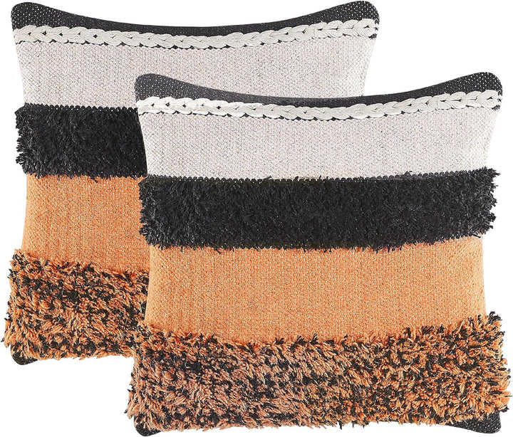 Dekokissen mit Füllung 2er Set bunt gestreift 45x45 cm quadratisch Mihalgazi