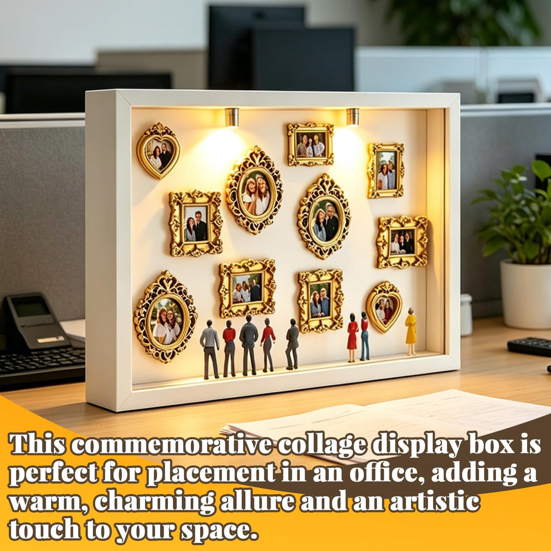 DIY Mini Museum Silhouettenbox mit Licht, Shadow Box Bilderrahmen Set, Museum of us, Foto Erinnerung