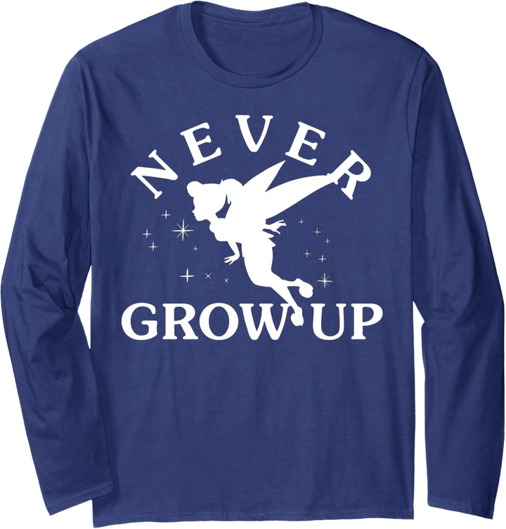 Disney Peter Pan Tinkerbell Never Grow Up Silhouette Langarmshirt