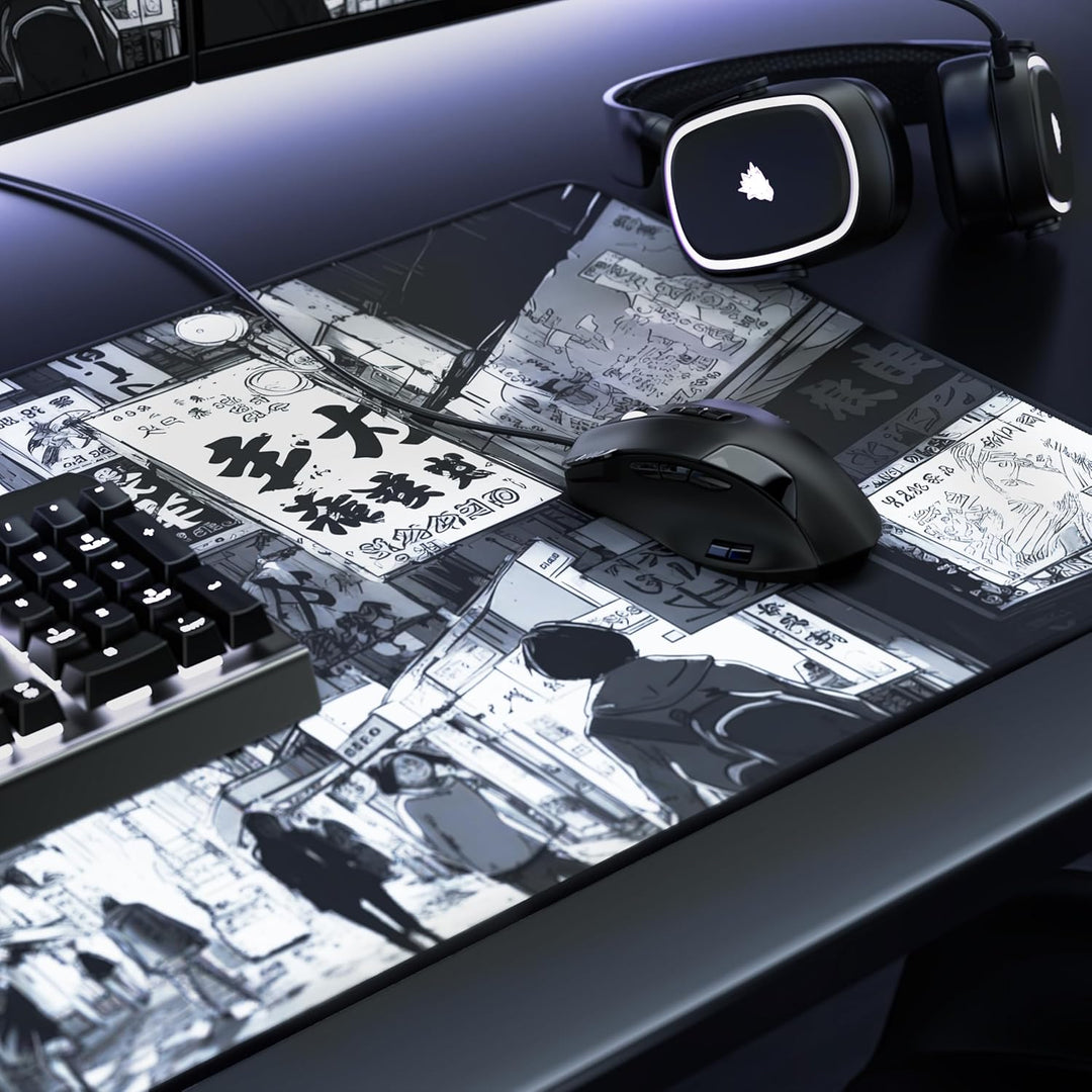 TITANWOLF - XXL Speed Gaming Mauspad 900 x 400mm - XXL Mousepad - Tischunterlage Large Size - verbes