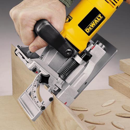 Dewalt 600 Watt Lamellendübelfräse DW682K (zum Erstellen von Flachdübelverbindungen in Holz u. Holzw