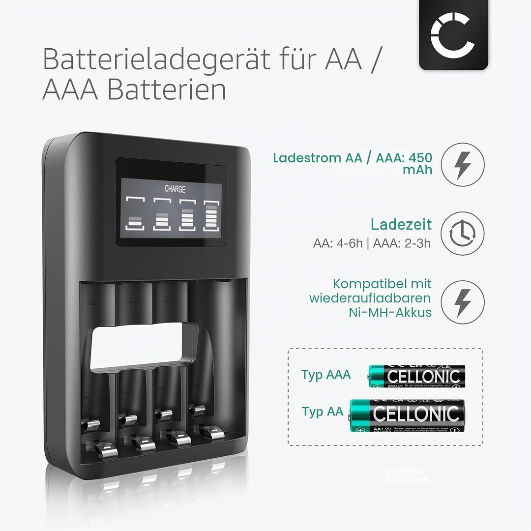 CELLONIC 4X Ersatzakku für Siemens Gigaset A400 A415 A415A CL660HX A580 A585, C300 C430, C475 C530,