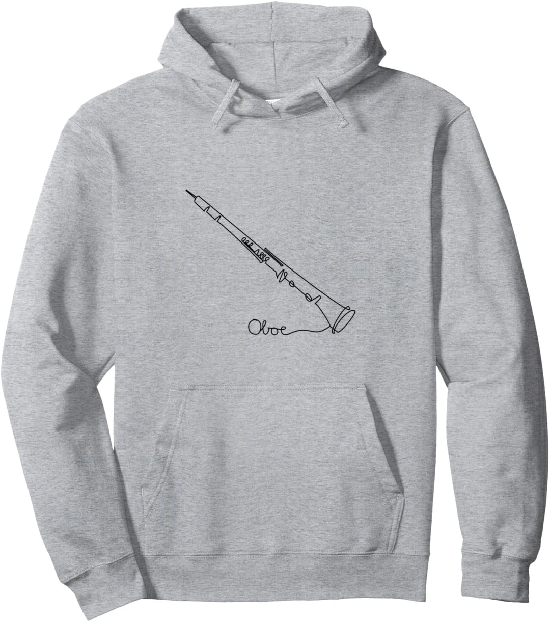 Künstlerlisches Oboist Musiker Design One-Line Oboe Pullover Hoodie