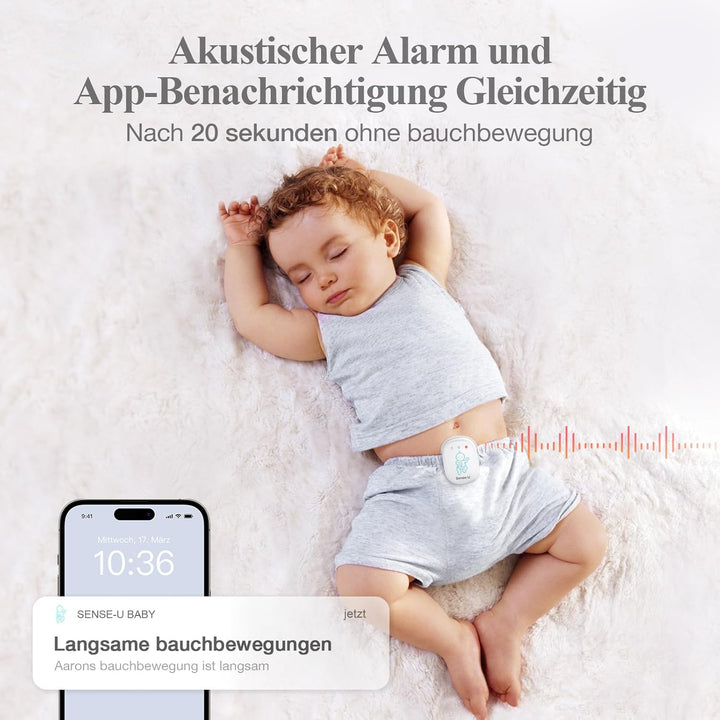 Sense-U Pro Smart Babyphone, Bewegungsmonitor, verbindet Sich direkt mit Ihrem Smartphone und verfol