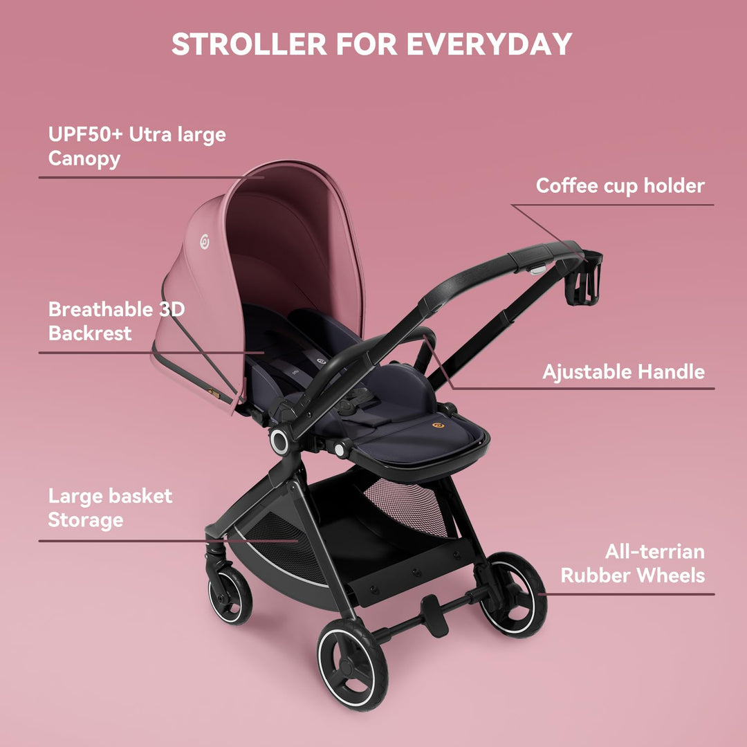 ELITTLE Kinderwagen Verstellbarer Fahrtrichtung,ELITTLE EMU Klappbar Buggy,Automatische Schwerpunktv