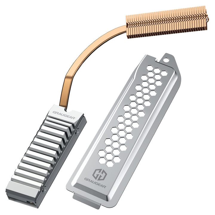 GRAUGEAR | Heatpipe Kühlkörper für M.2 SSD (2280) mit Abdeckung | PS5 Heatpipe-Kühler Kit | für PS®5