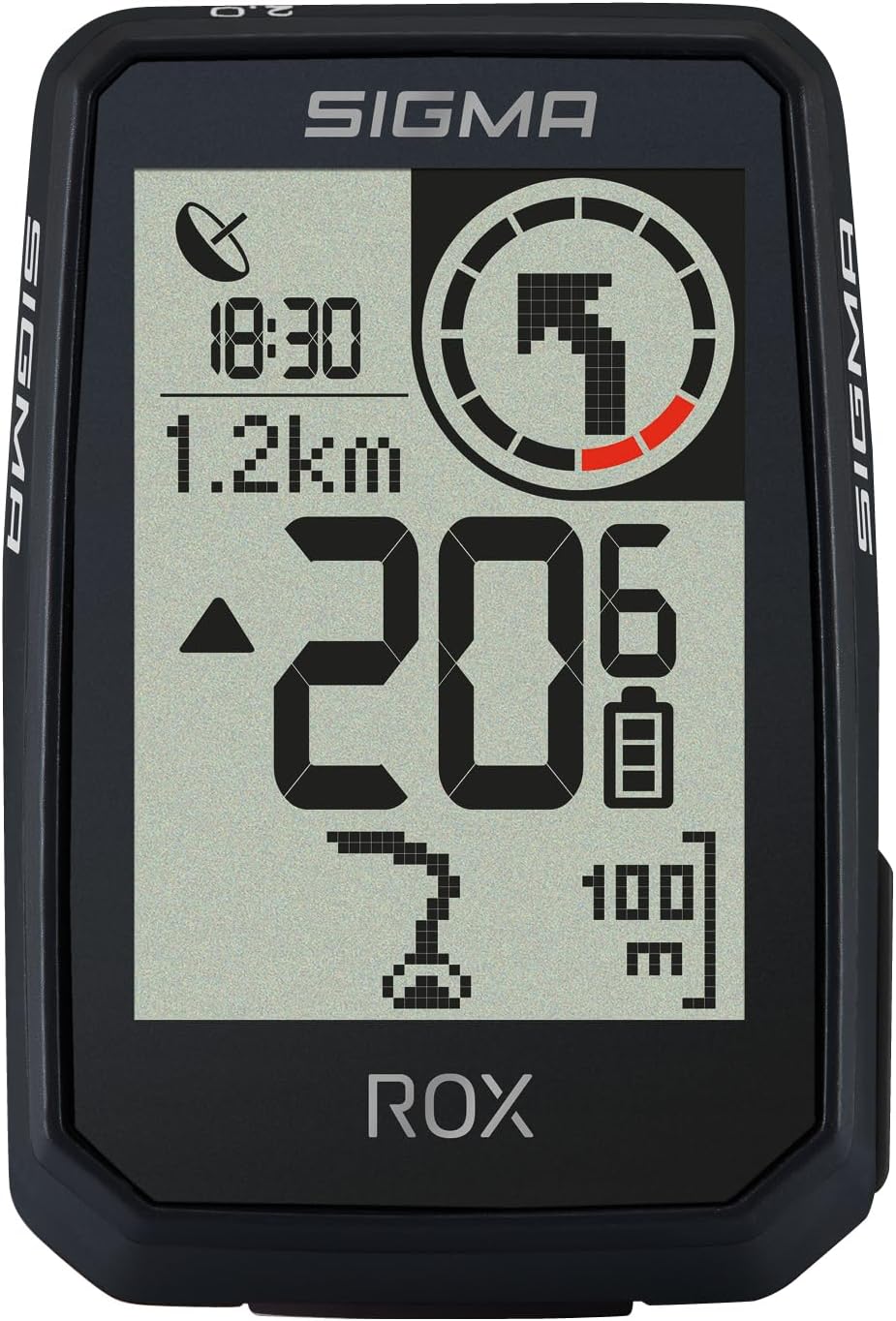 SIGMA ROX 2.0 Endurance Black | 26h Akkulaufzeit | kabelloser Fahrradcomputer | GPS und Navigation i