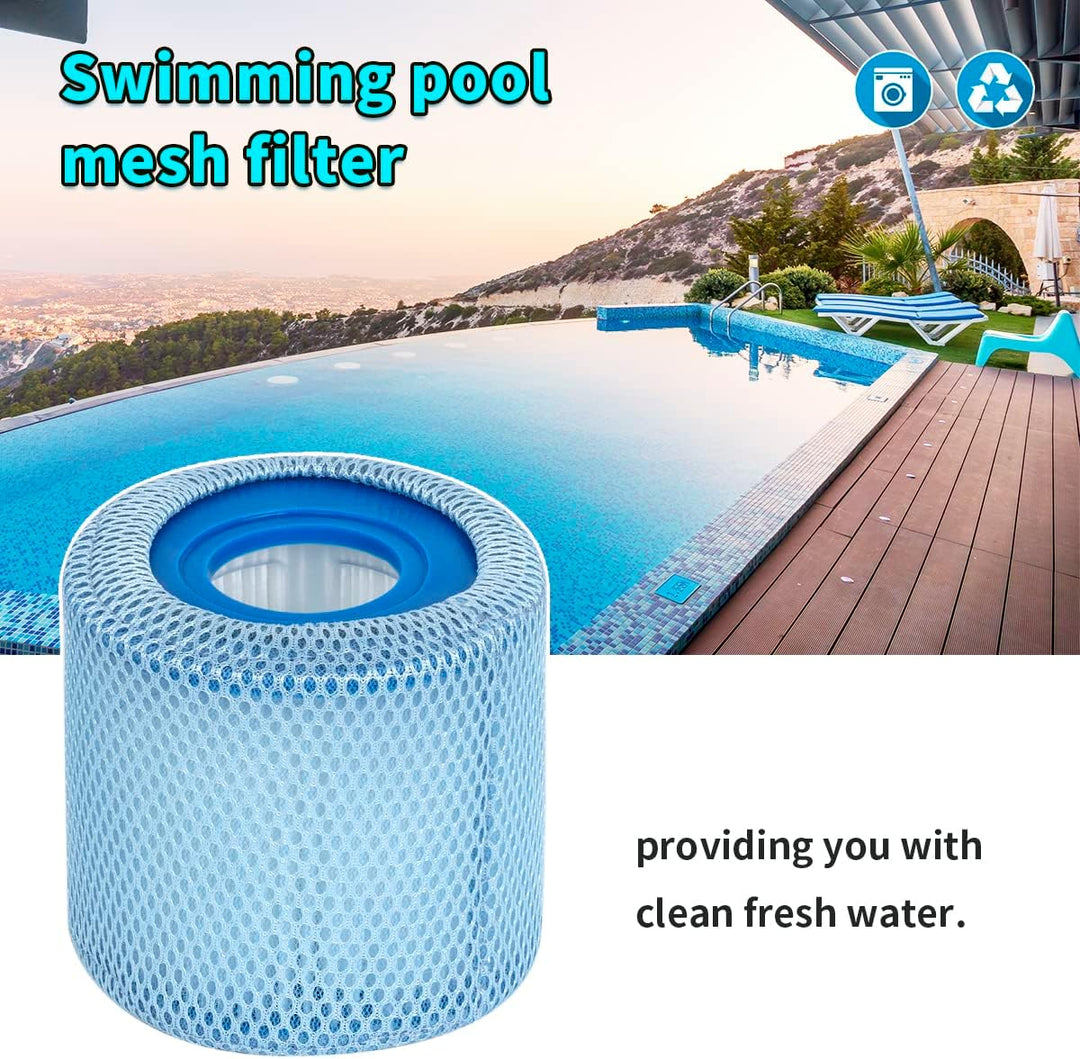 YanBan 2 Stück Schutznetze Netzabdeckung kompatibel mit Summer Waves Typ D Ersatz-Poolfilter, Schutz
