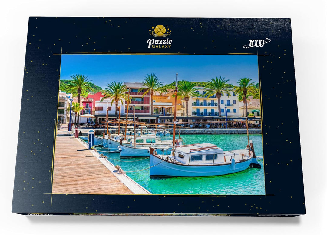 Boote an der Anlegestelle von Port de Andratx. Mallorca, Spanien - Premium 1000 Teile Puzzle - MyPuz