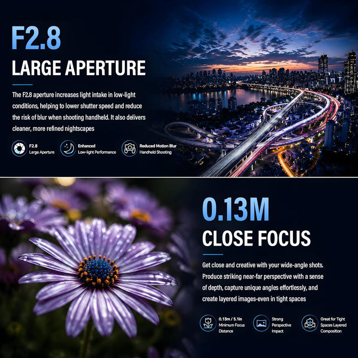 VILTROX 9mm F2.8 E Air AF 9mm F2.8 E Mount Objektiv für Sony E,Autofokus APS-C Ultraweitwinkel Prime