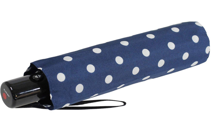 Knirps Taschenschirm Slim Duomatic Polka Dots - Navy-White, Navy-white