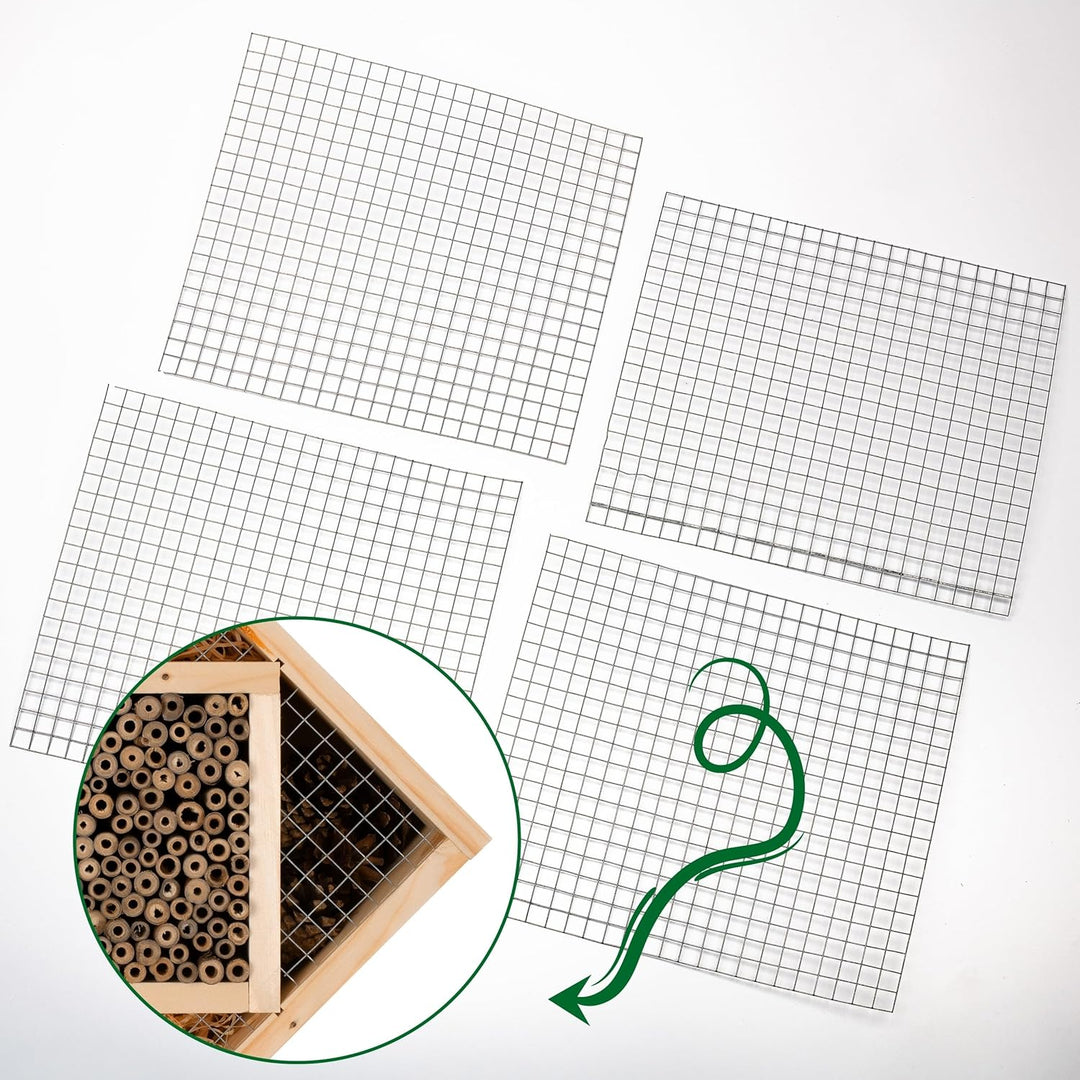 GARDIGO® Drahtgitter- 4 Stück | Insektenhotel Füllmaterial | Nisthilfe für Insektenhaus, Bienenhotel