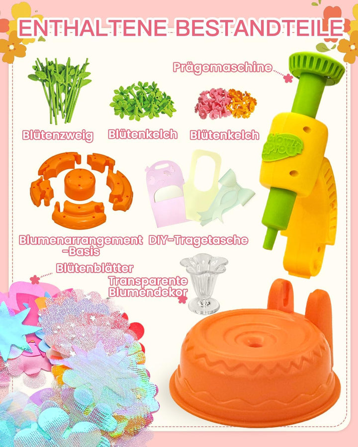 Glowsprout DIY Blumenbastelset für Kinder von 3 bis 12 Jahren - Zubehör schöne Stoffblumensträusse b