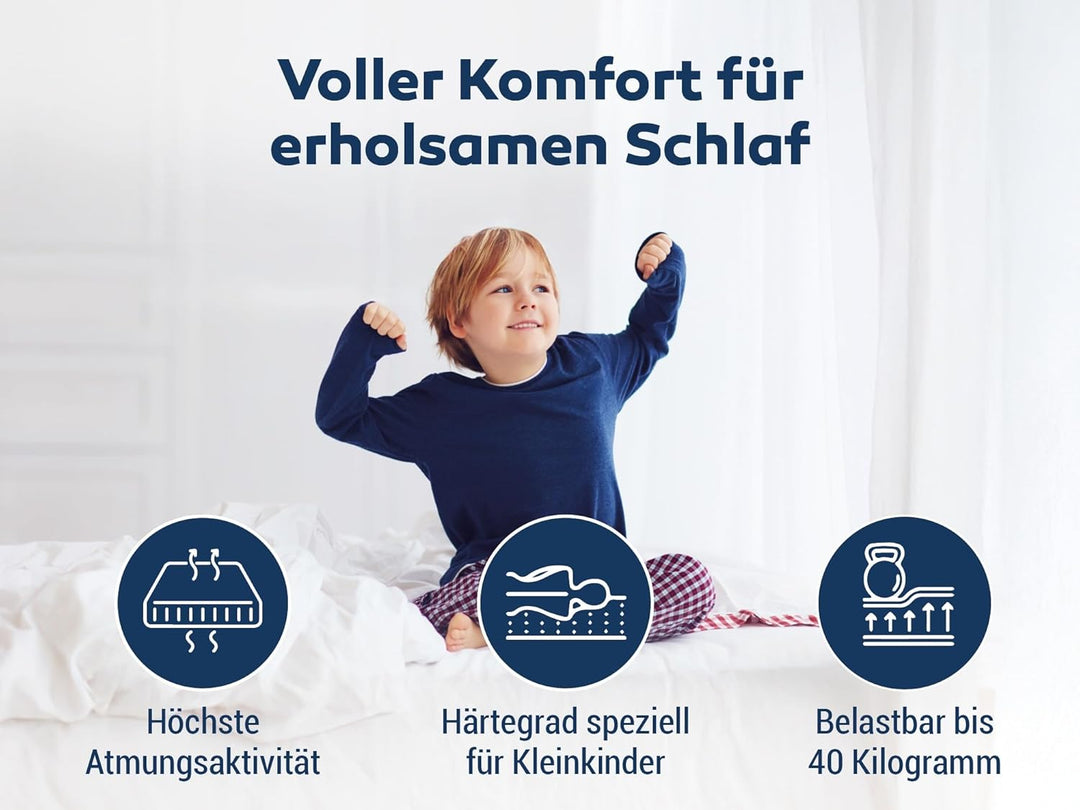 Betten-ABC OrthoMatra Bambini Babymatratze, Bezug waschbar, Gesamthöhe ca.12 cm, mit Klimawatte Grös