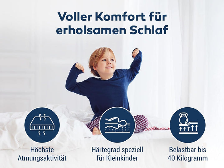 Betten-ABC OrthoMatra Bambini Babymatratze, Bezug waschbar, Gesamthöhe ca.12 cm, mit Klimawatte Grös