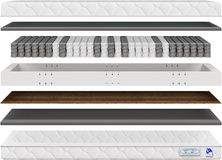 TULENA NOX Taschenfederkern Matratze 80x200 Federkernmatratze H3 + H4 Basic 18cm hoch| Probeschlafen