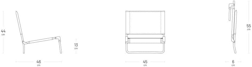 Lafuma Mobilier CB niedriger Klappstuhl, Aluminium, Océan II, Normal, Océan Ii
