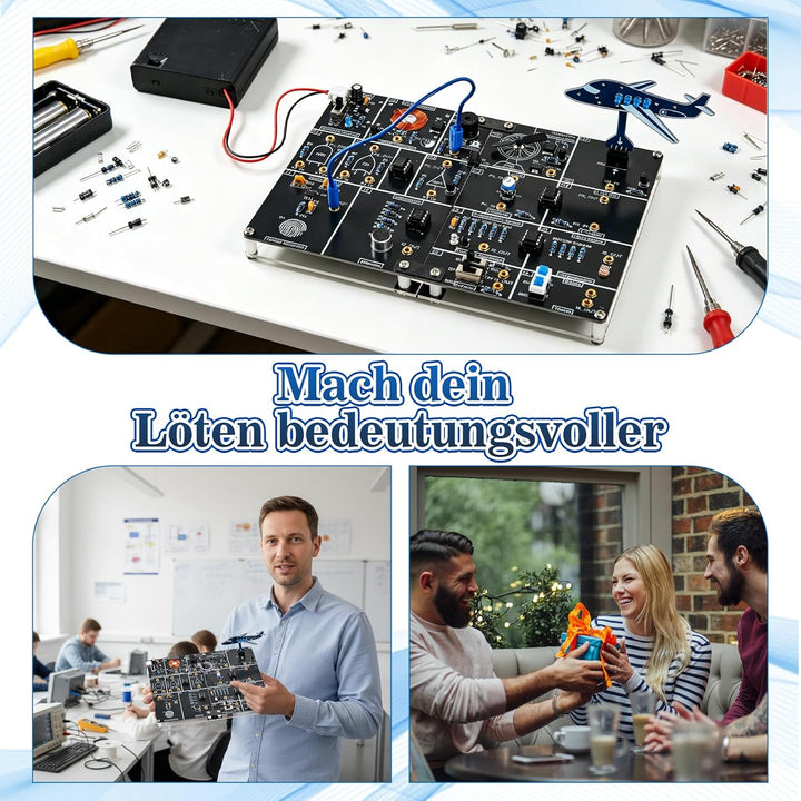 PEMENOL Digital Schaltungs Lern Löt Bausatz DIY Kit mit Lüfter&amp;LED-Lampe Multifunktional Elektronik