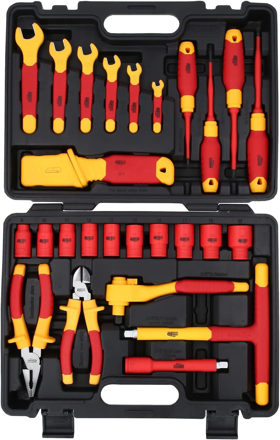 KS Tools 117.1895 Isolierter Werkzeug-Satz für Hybrid- und Elektrofahrzeuge, 26-tlg