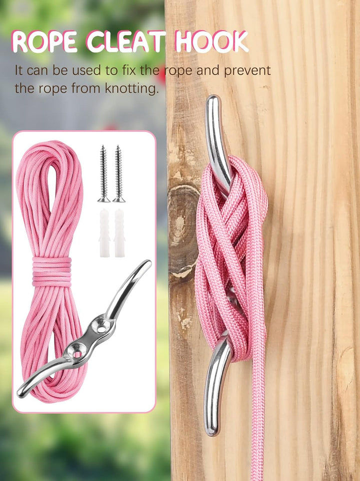 FUQUN Flaschenzug Kinder, Riemenscheibe mit Eimerkabel, Kids Playhouse Accessories, Pulleys for Kids