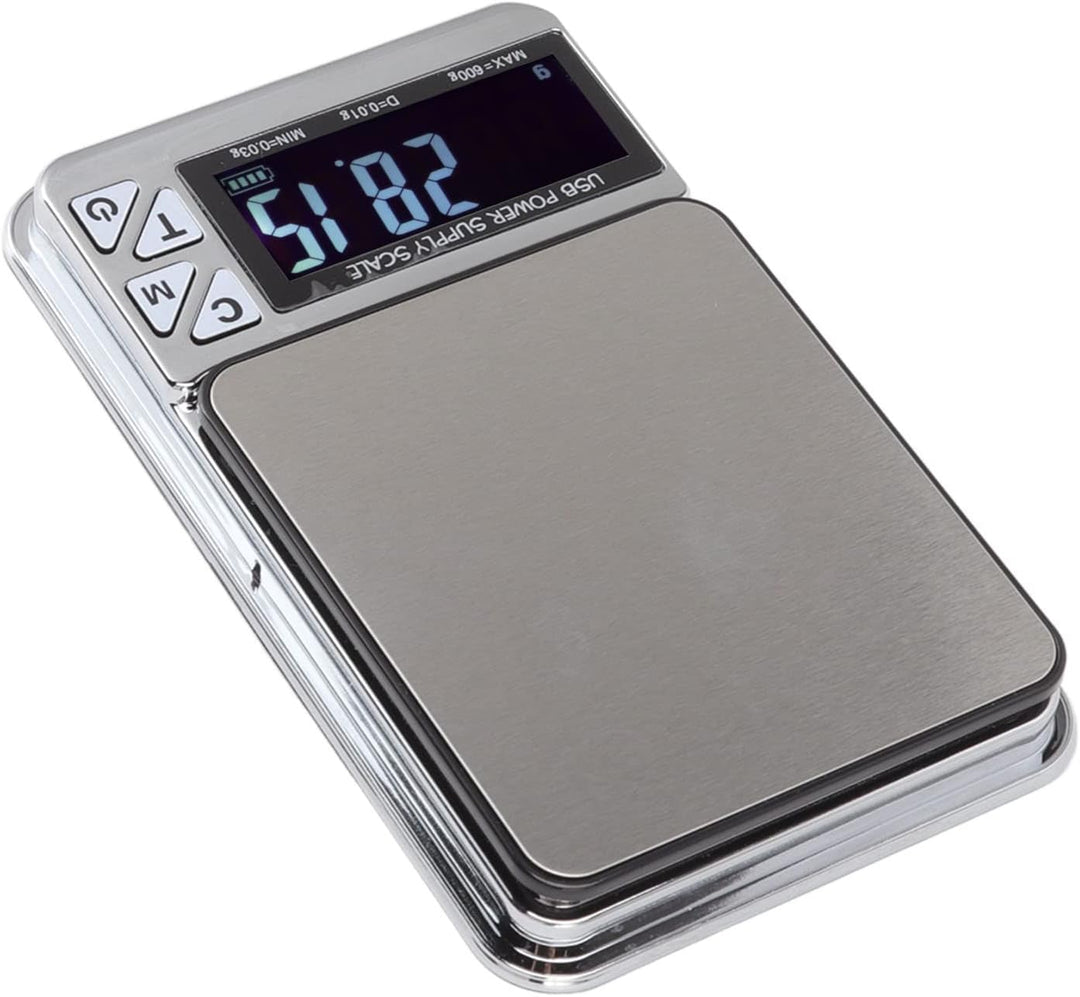 Digitale Küchenwaage 600/0,01g - Hochpräzise Elektronische Mini Lebensmittelwaage zum Backen, Essen,