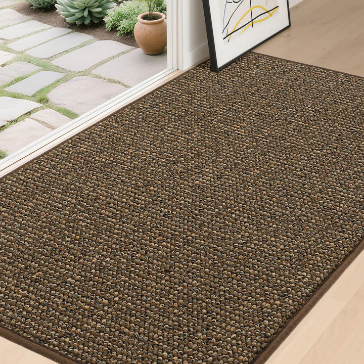 BEQHAUSE Fussmatte Innen, rutschfest und Waschbar, 90 x 150 cm, Braun 90 x 150 cm (Rechteckig) Braun