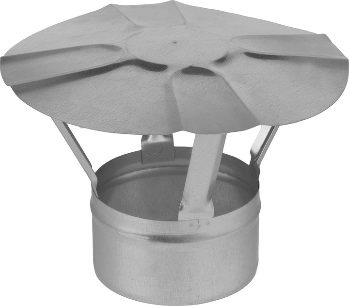Fumio Regenhaube Kaminabdeckung Kaminrohr Regenhut Verzinkt für Ofenrohr (Ø 125mm), Ø 125mm