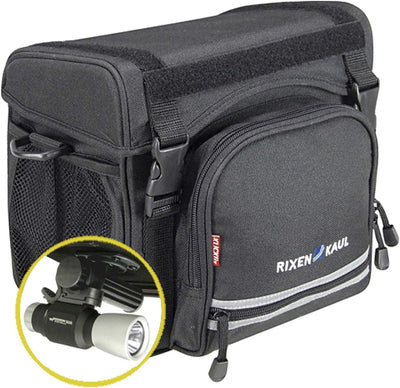 KLICKfix Unisex – Erwachsene klick Fix Allrounder Lenkertasche, Schwarz, one Size Single, Single