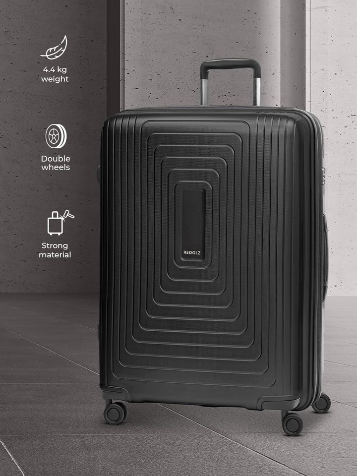 REDOLZ sehr grosser Hartschalen L+ Trolley | 52 x 34 x 77 cm | mit Dehnfalte von 123 auf 140 Liter e