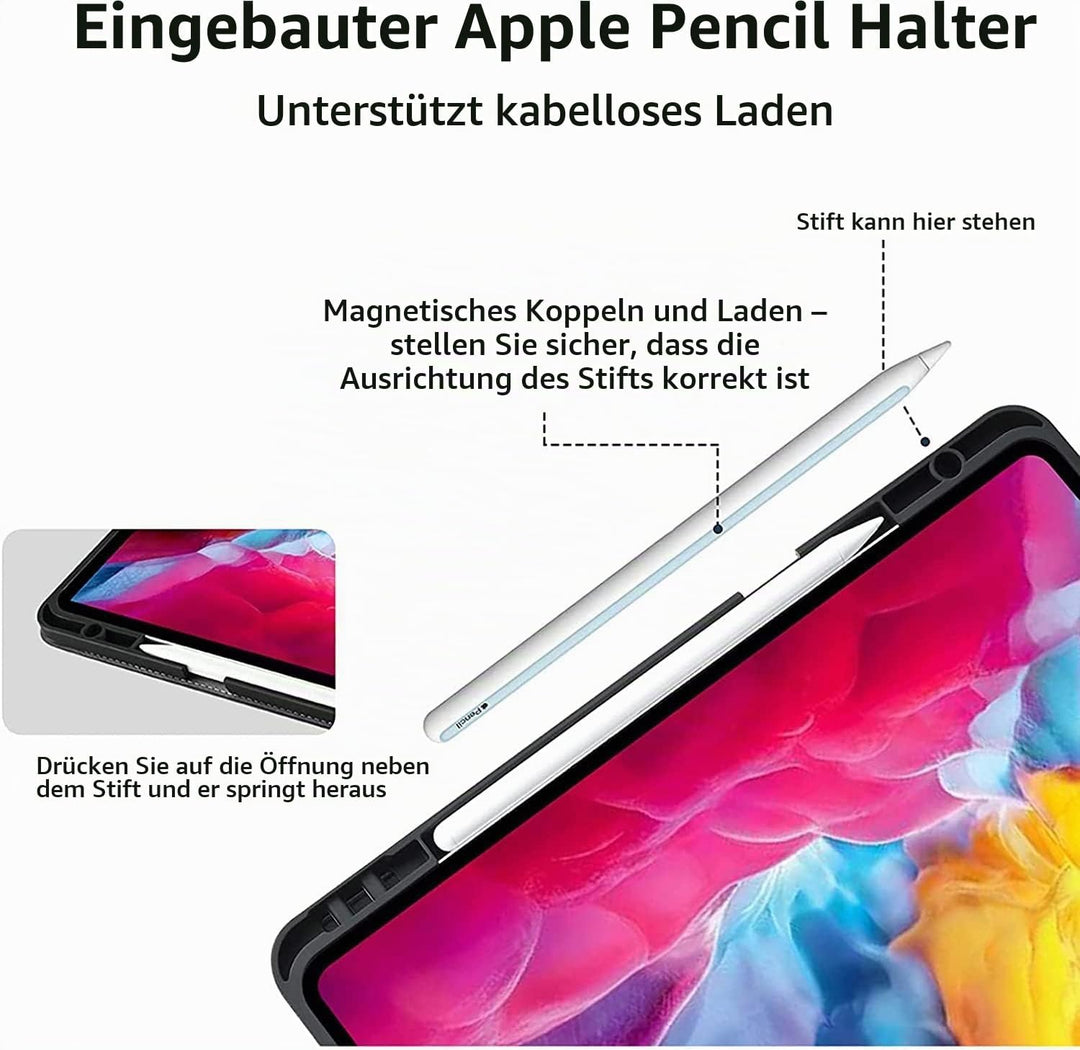 Gexmil Leder Hülle für iPad Pro 11 Zoll 4./3./2./1. Generation 2022/2021/2020/2018 Echt Leder Cover
