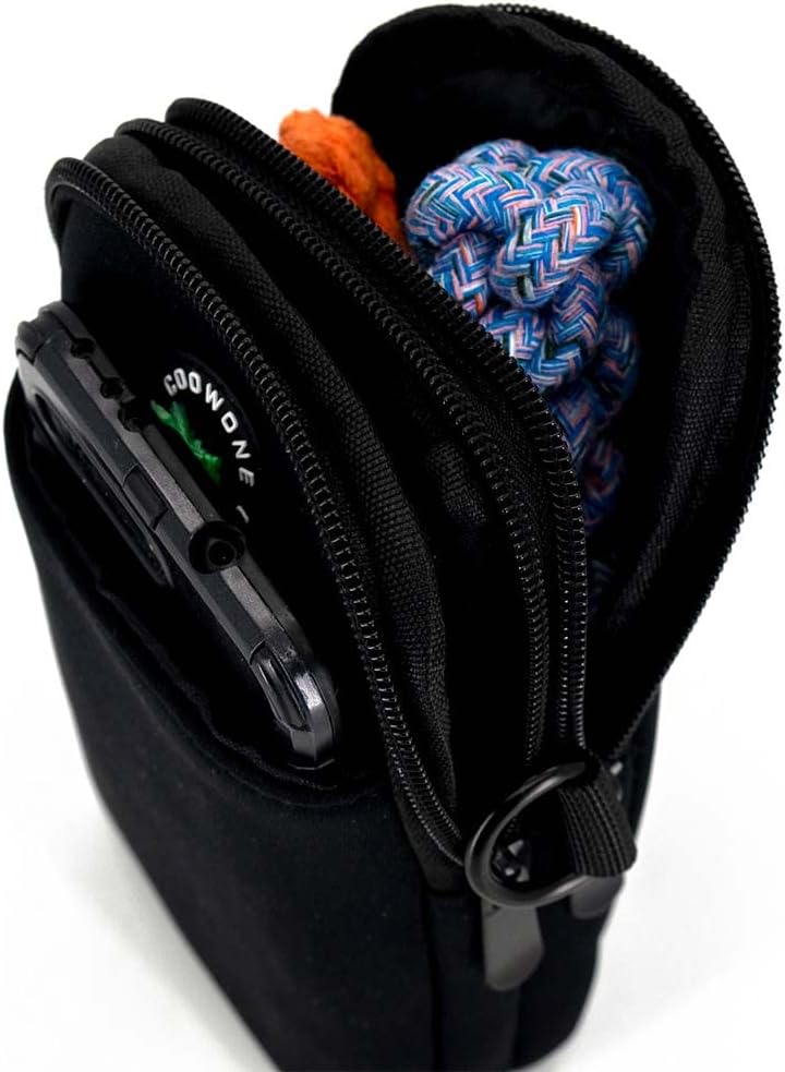 COOWONE Gassi Tasche Hund, Leckerli-Tasche für Hund Gassi gehen, Hund Tasche mit Poop Bag Dispenser,
