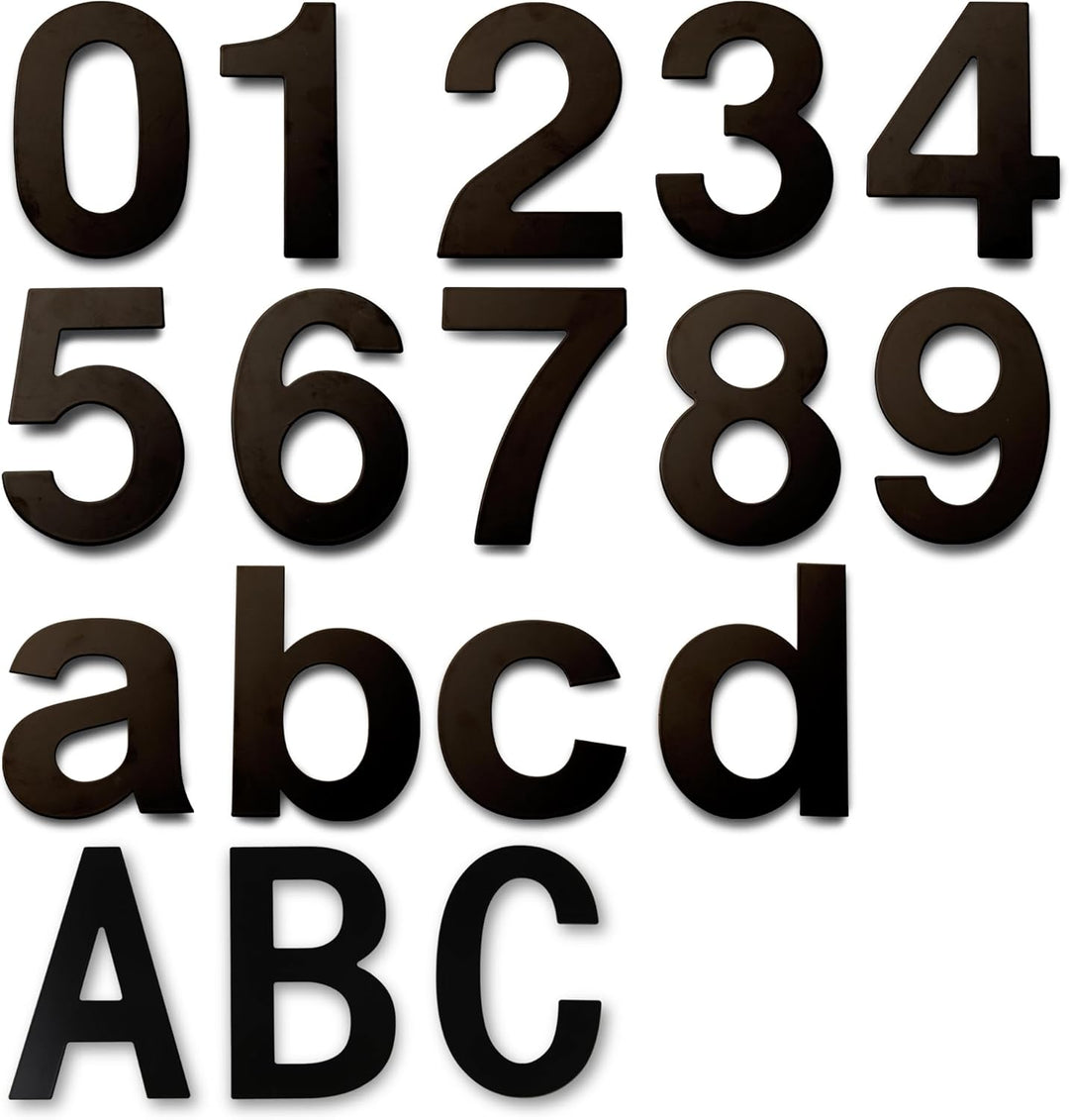 HASWARE 304 Edelstahl Moderne Hausnummer 6 Zoll/15cm Stilvolle Tür Alphabet Plakette für Strasse Hom