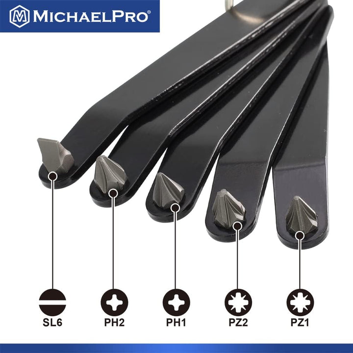 MichaelPro MP002028 Ultra Low Profile Offset Screwdriver Set Slim Profile Angle Screwdriver Phillips