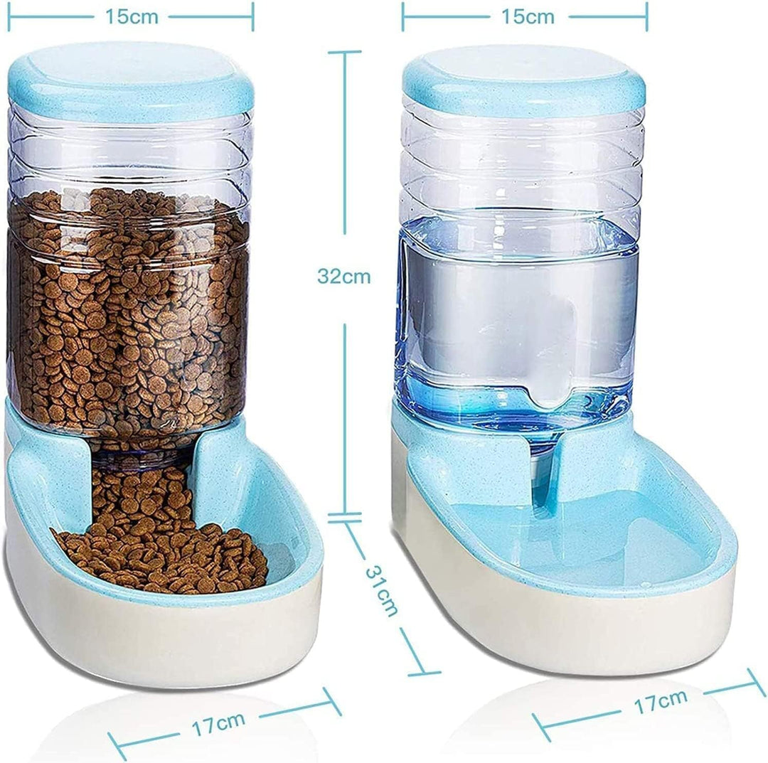 Edipets, Automatischer Futterspender Katze, Hunde, 2 Einheiten, 3.8L, Futter- und Wasserspender für