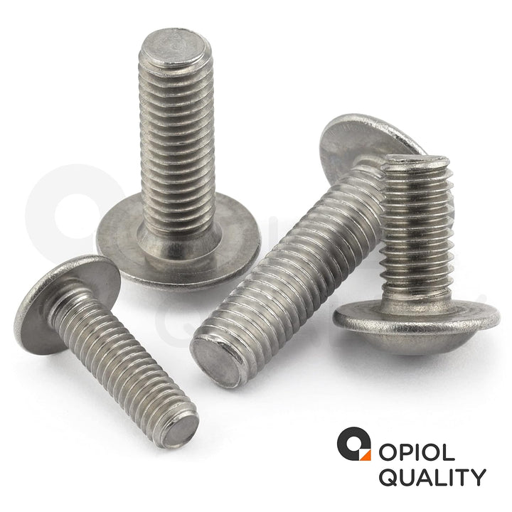 OPIOL QUALITY® Linsenkopfschrauben mit Flansch und Innensechskant ISO 7380 M8x80 mm aus Edelstahl A2