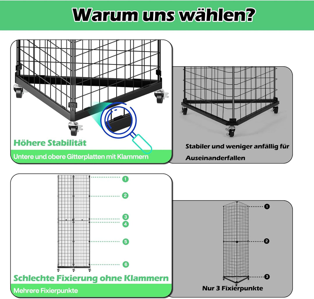 Gitter-Wandpaneele, Präsentationsständer – 55,9 x 167,6 cm, dreieckig, für Verkaufsveranstaltungen m