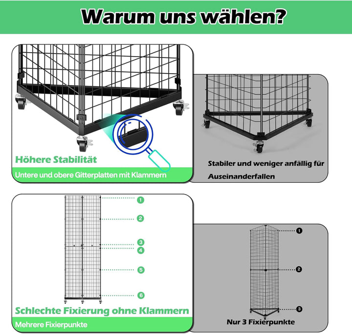 Gitter-Wandpaneele, Präsentationsständer – 55,9 x 167,6 cm, dreieckig, für Verkaufsveranstaltungen m