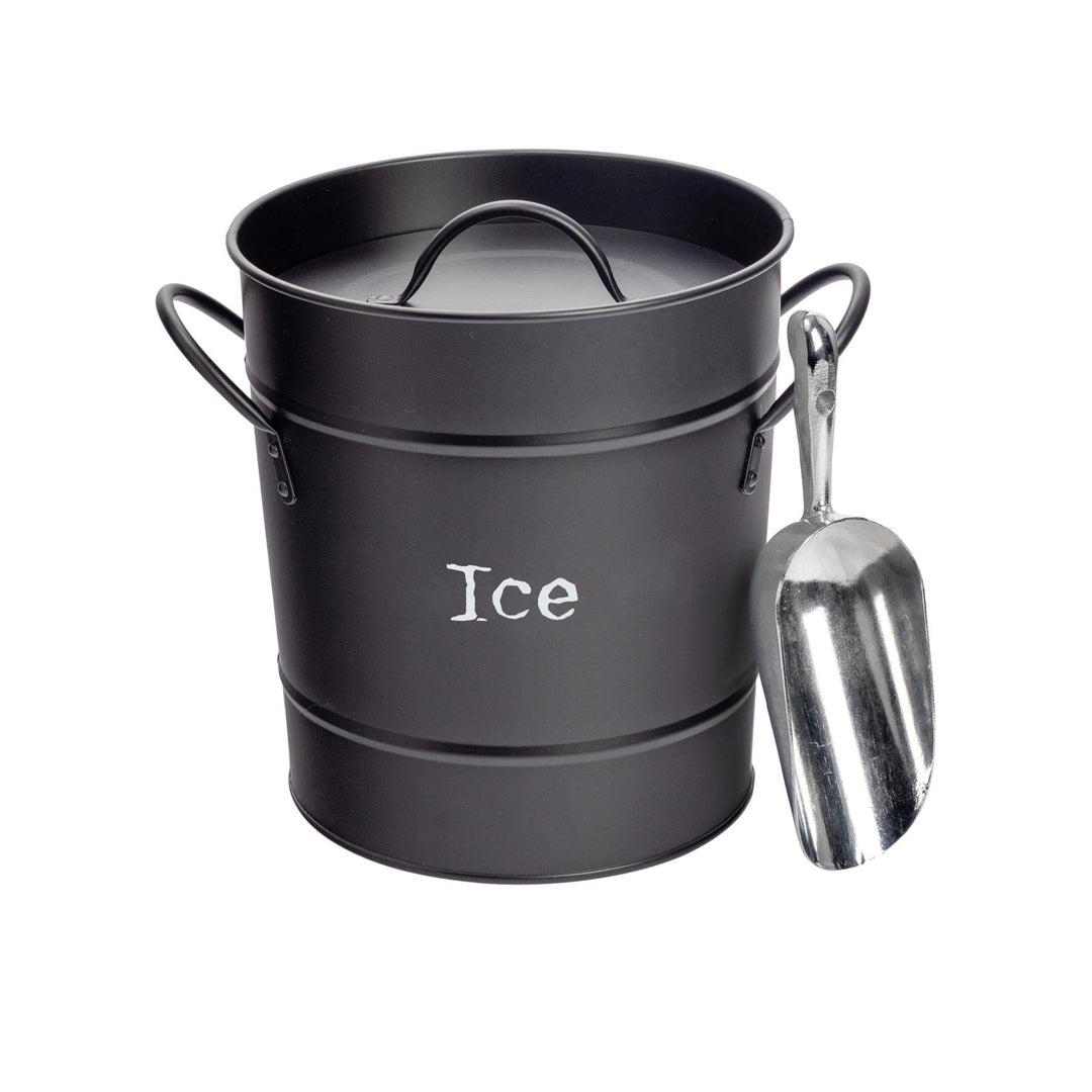 Harbour Housewares Vintage Metal Ice Eimer Mit Schaufel - Schwarz