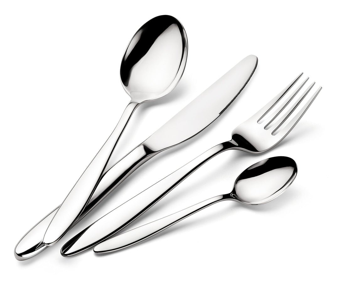 Lagostina 14425650524 Luisa Besteck-Set 24 teilig, Edelstahl, Luisa