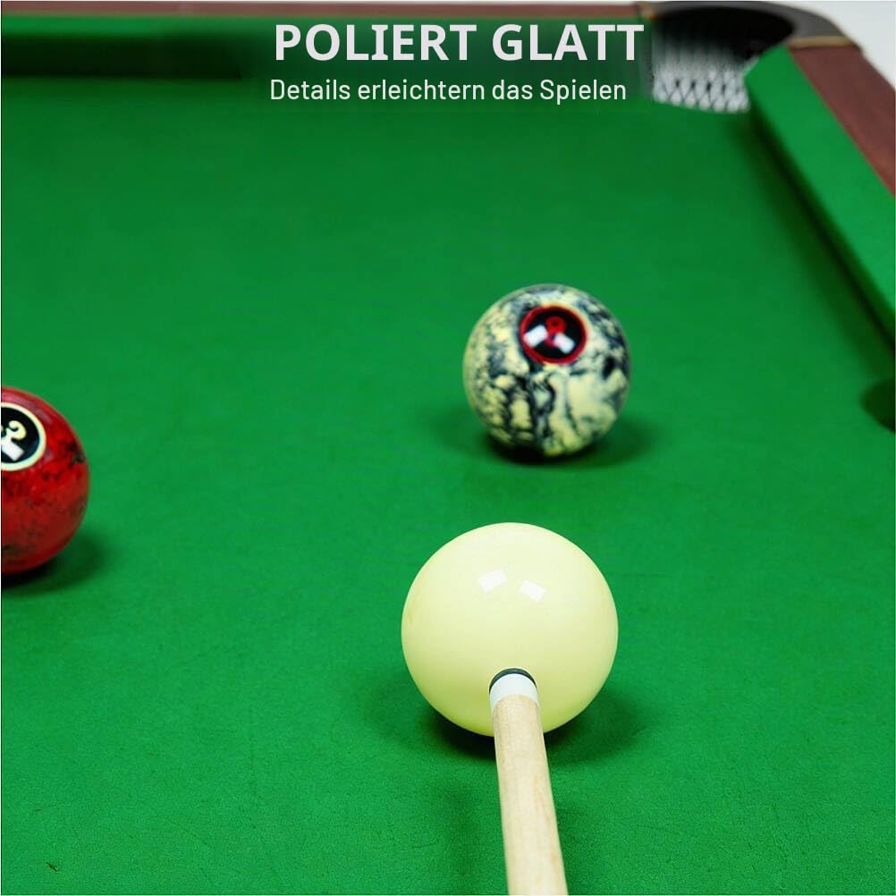 Premium 57mm Pool Ball Set - Durable Resin Billiard Balls Set for Professional & Home Game Rooms Sch