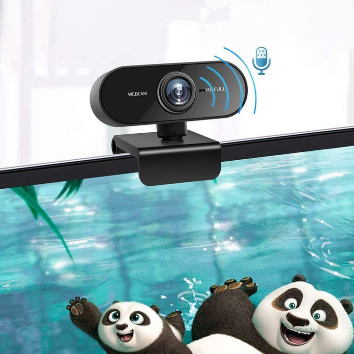 Webcam mit Mikrofon und Stativ, 1080P Webcam für PC Laptop Desktop, USB Computer Kamera für Videoanr