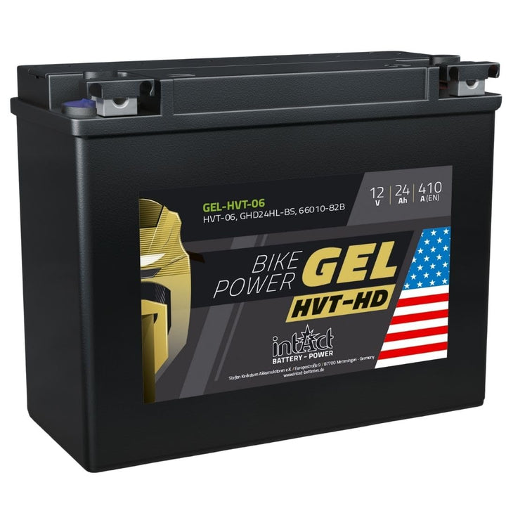 intAct - GEL HVT-06 MOTORRADBATTERIE - Motorrad Batterie perfekt für Harley Davidson & andere hubrau