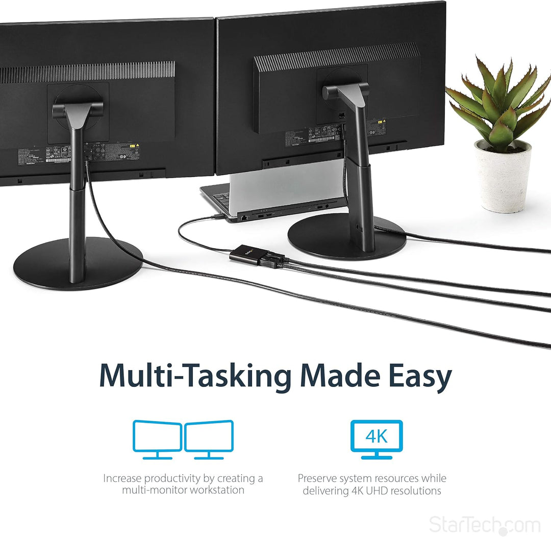 StarTech.com USB-C auf Dual DisplayPort 1.2 Adapter, USB-C Multi-Monitor MST Hub, Dual 4K 30Hz/1080p