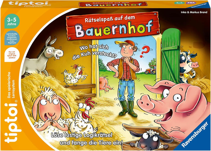 Ravensburger tiptoi Spiel 00125 Rätselspass auf dem Bauernhof - Lernspiel ab 3 Jahren & tiptoi Puzzl