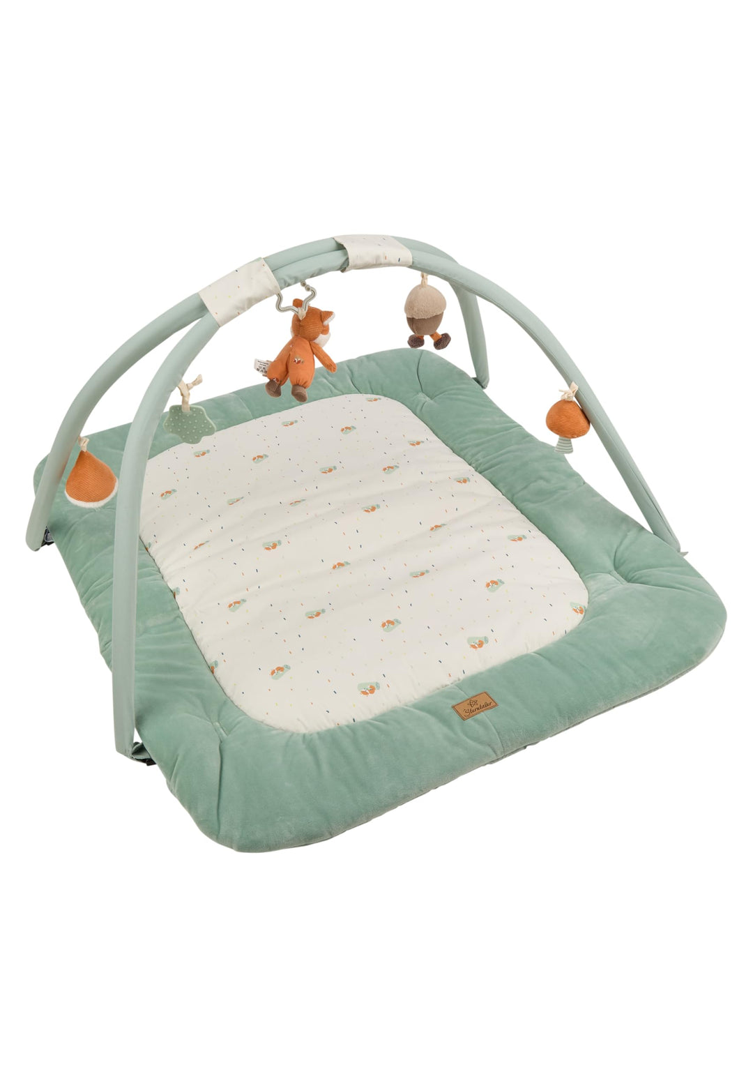Sterntaler Spielbogen Fuchs Filou 100x80 cm - wattierte Krabbeldecke - Baby Spieldecke mit Bogen & a