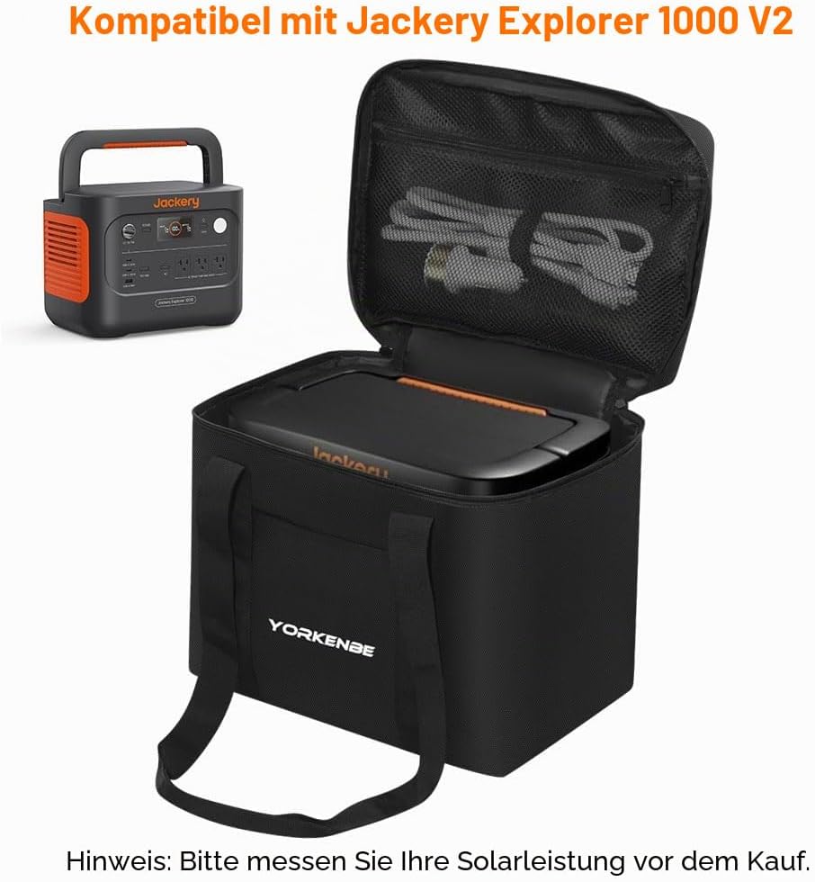 Tragetasche kompatibel mit Jackery Explorer 1000 V2, wasserabweisend, gepolstert, tragbare Powerstat
