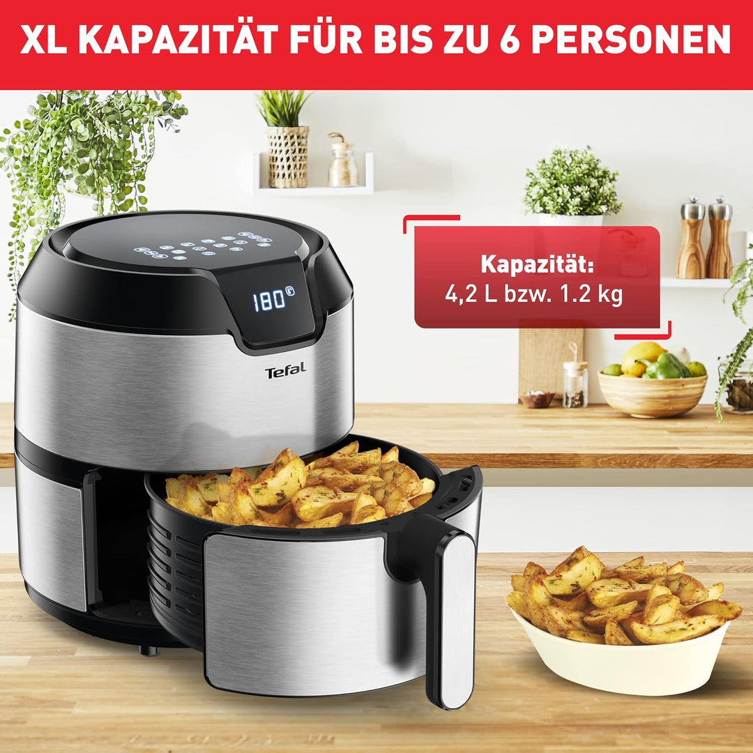 Tefal EY401D Heissluftfritteuse Easy Fry Deluxe XL | Air Fryer | 1500 W | 4,2 L für 6 Portionen | 8