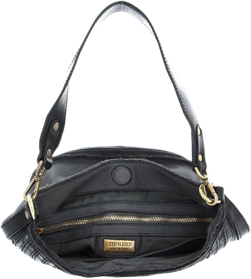 Caterina Lucchi Stripes Tapiro Shoulder Bag Lavagna