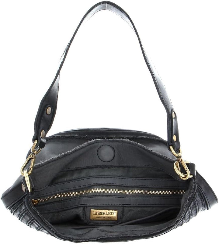 Caterina Lucchi Stripes Tapiro Shoulder Bag Lavagna